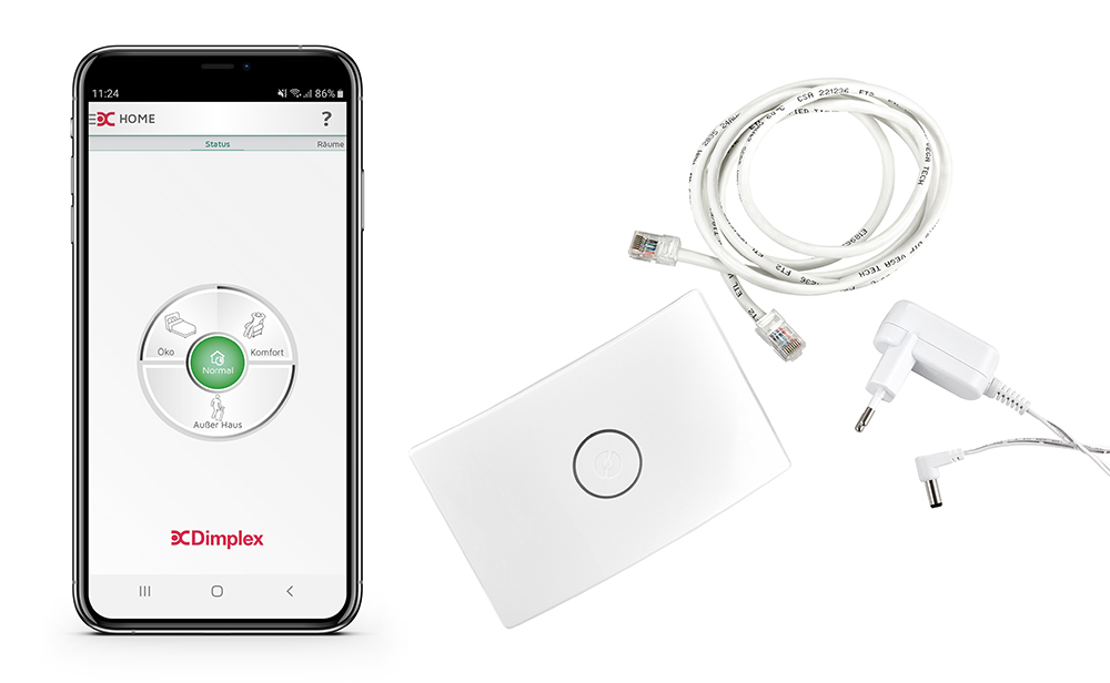 Dimplex Smart Climate System: Steuerung per Energy Control App und SCS-Hub.